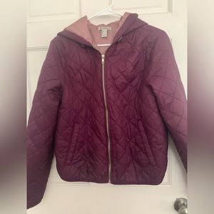 Purple puffer jacket